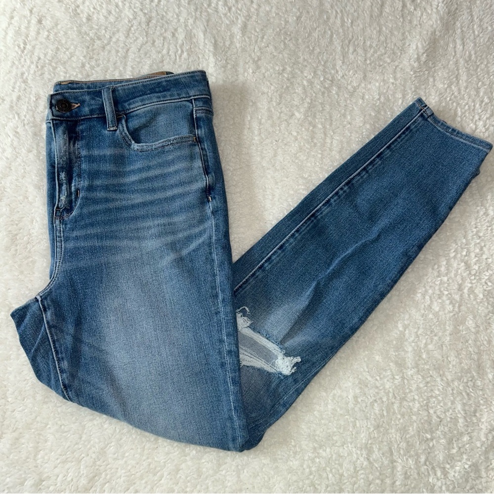 American Eagle Hi Rise Distressed Jeggings Size 10